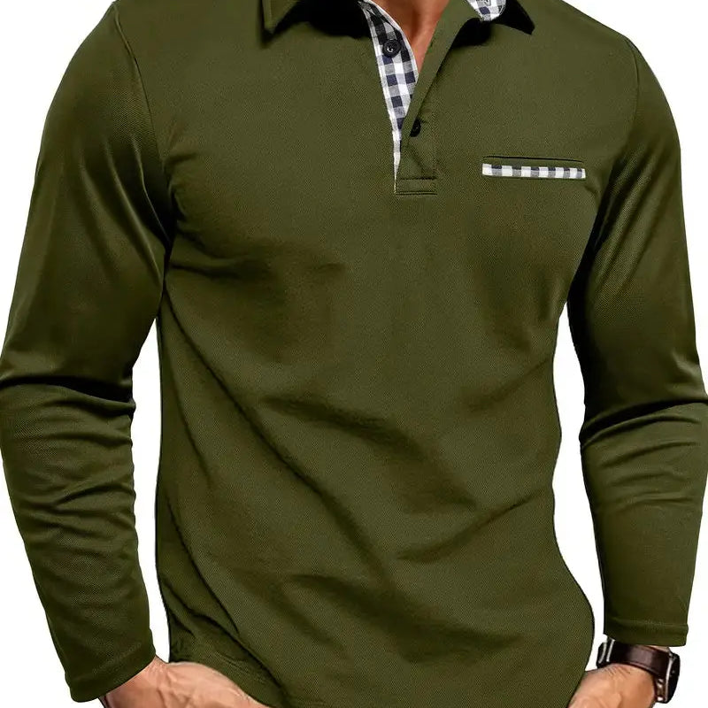 Men's Long Sleeve Summer Polo