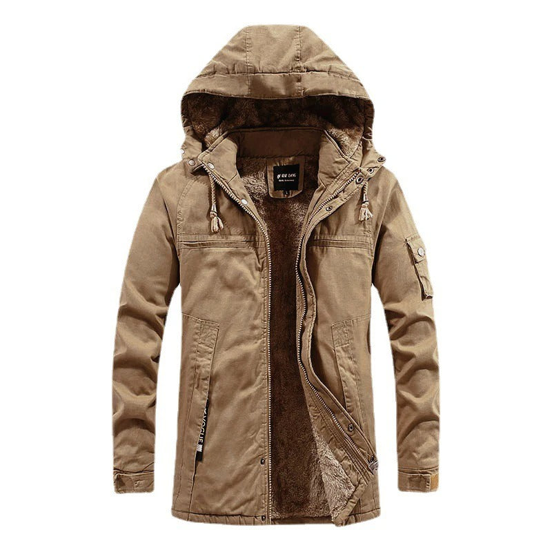 Men's Hooded Sherpa Lined Parka Jacket