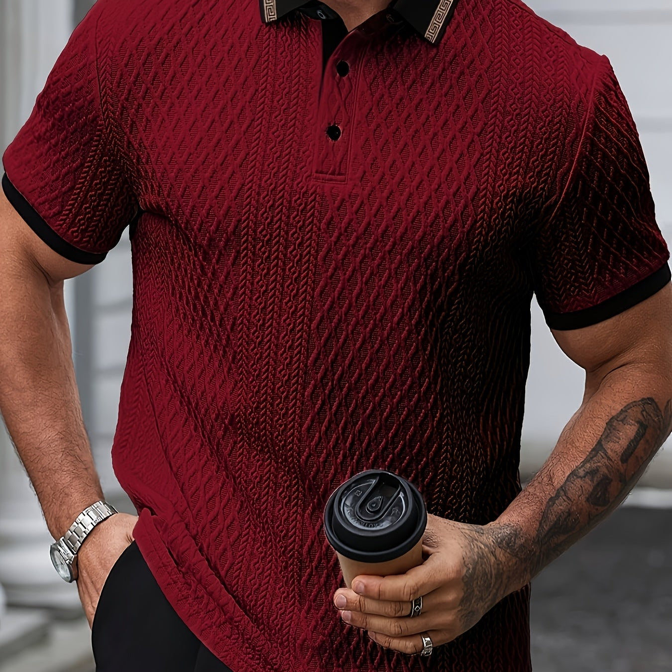 Colorblock Polo Shirt for Men