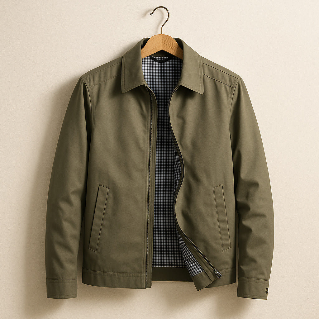 Men's Zip-Up Casual Jacket