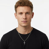 Men's Stainless Steel Cross Pendant Chain Necklace