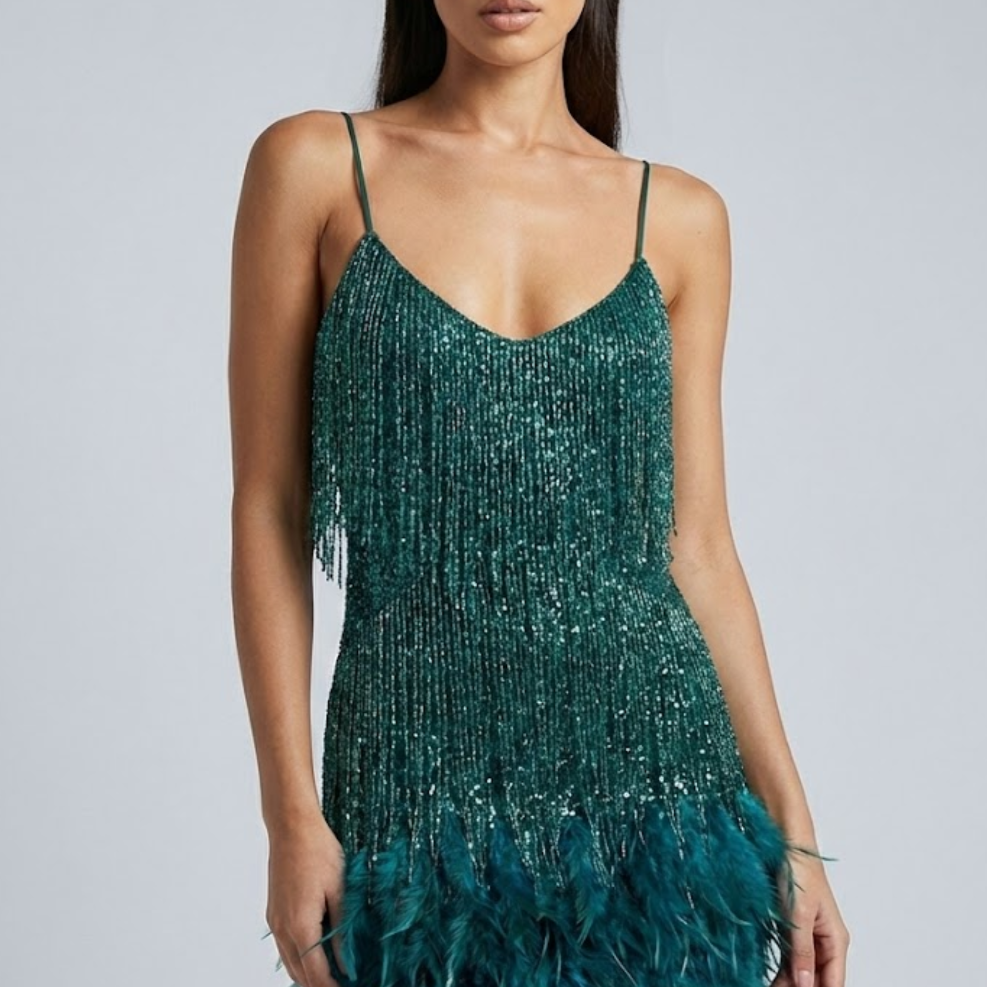 Women's Feather Mini Dress