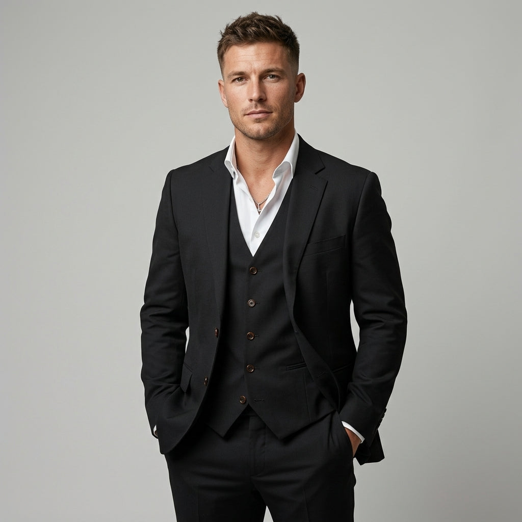 Men's Linen Three-Piece Suit