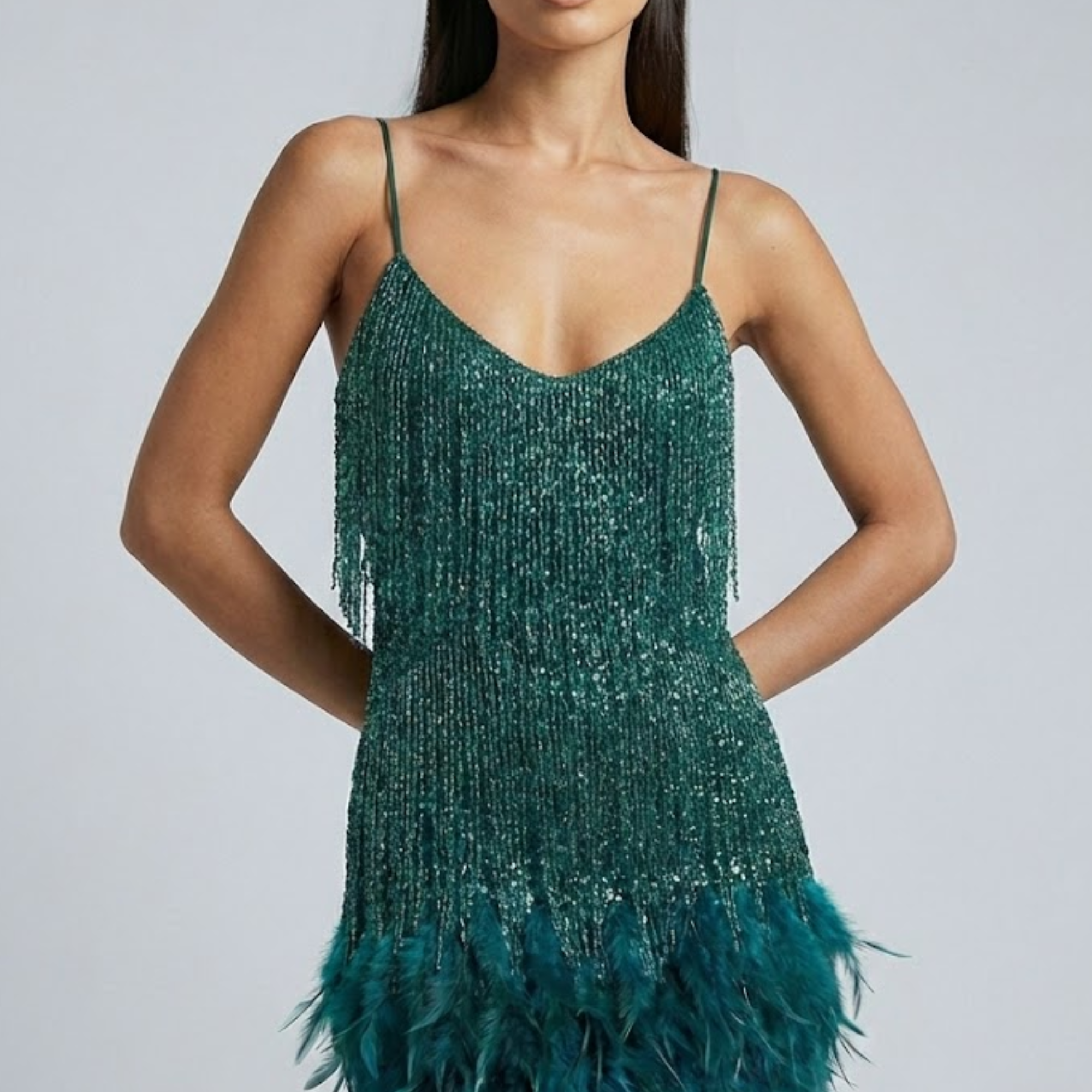 Women's Feather Mini Dress