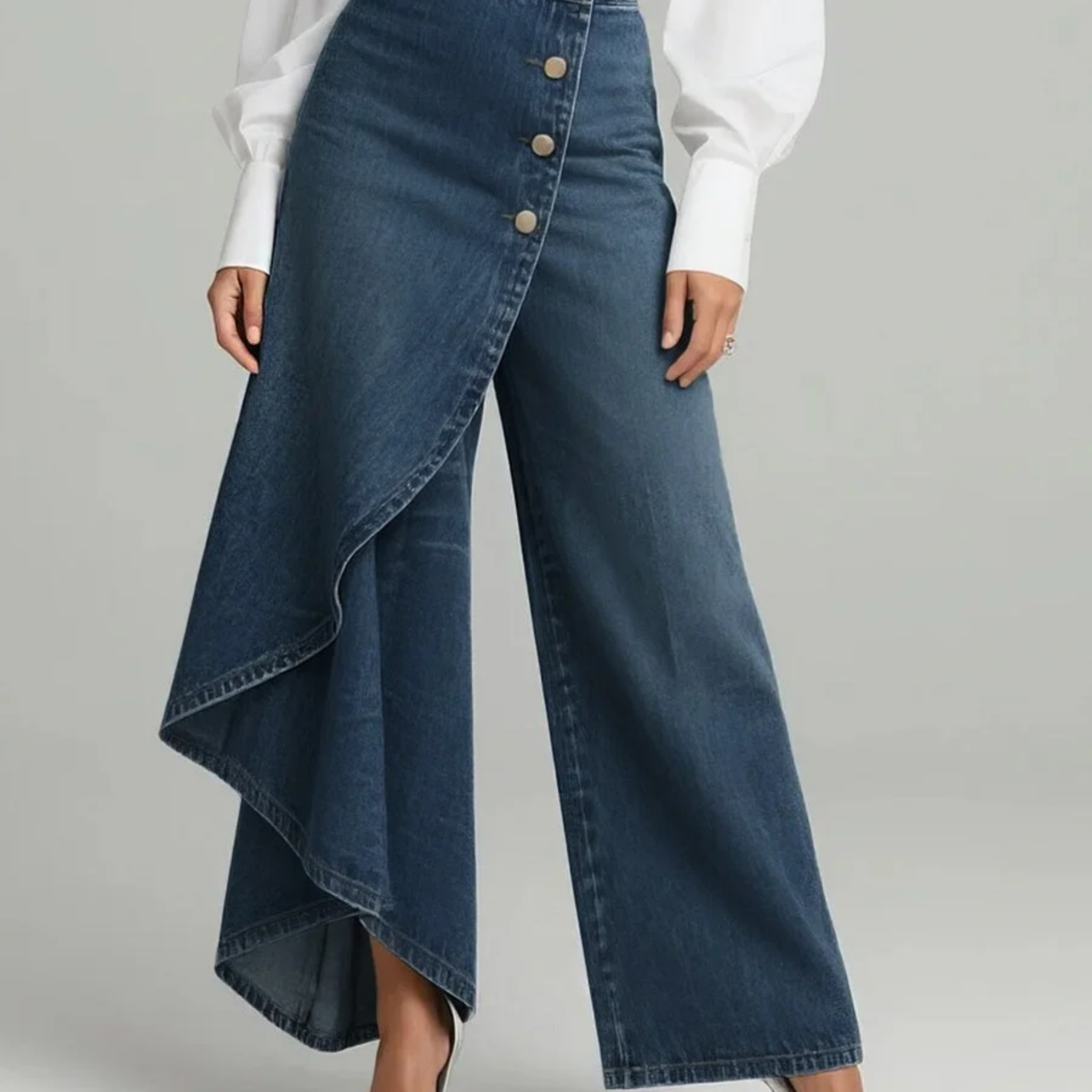 Women's Lightweight Black Wrap Trousers