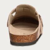 Women's Suede Buckle Clogs