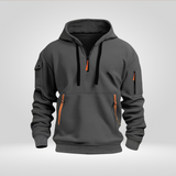 Men's Half-Zip Hoodie with Pockets, Regular Fit