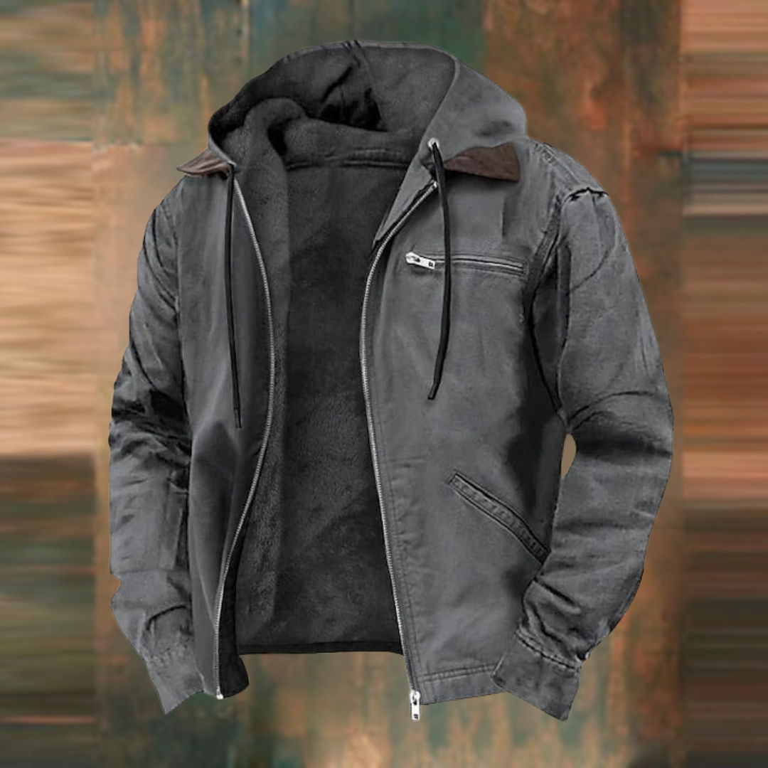 Men's Structured Autumn Jacket with Deep Pockets