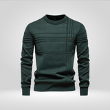 Men's Slim Fit Knitted Cotton Blend Sweater