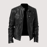 Men's Leather Zip-Up Jacket