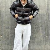 Men's Sherpa-Lined Quilted Hooded Winter Jacket