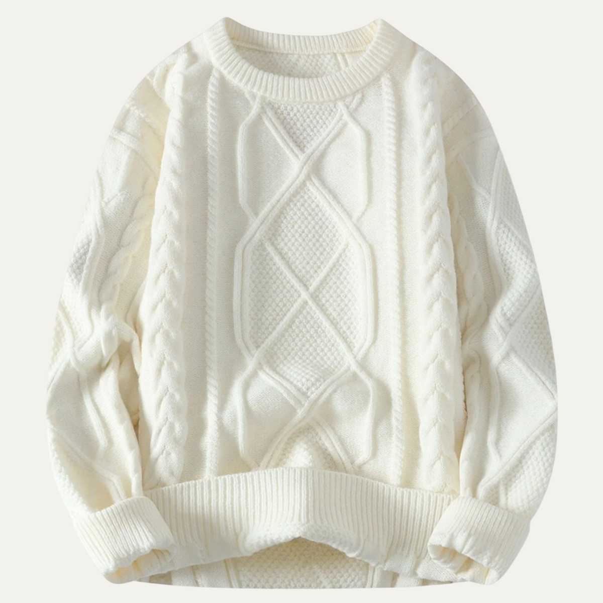 Men's Chunky Cable Knit Fisherman Sweater