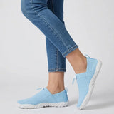 Men's Wide Toe Box Knit Slip-On Walking Shoes