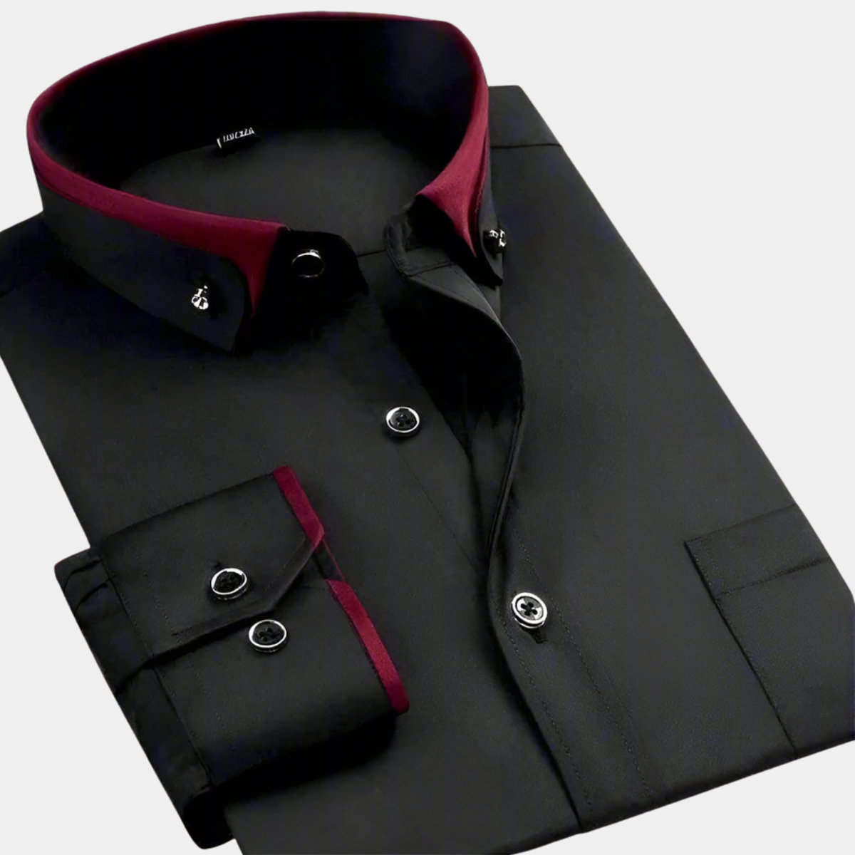 Men's Contrast Trim Dress Shirt