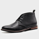 Men's Lace-Up Chukka Boots with Rubber Sole