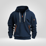 Men's Half-Zip Hoodie with Pockets, Regular Fit