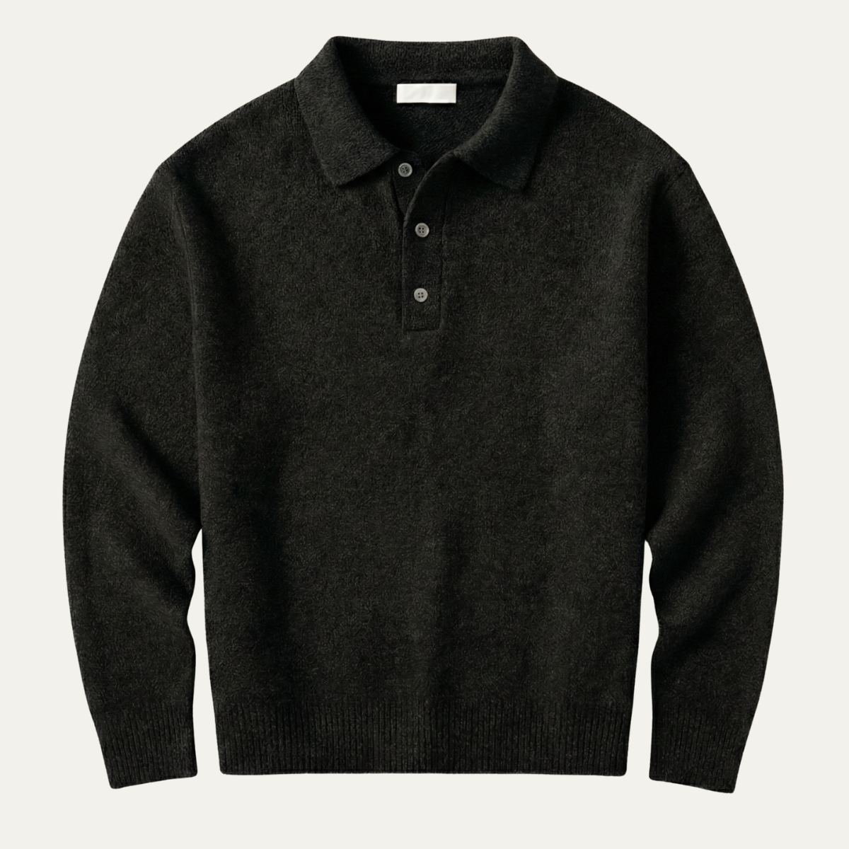 Men's Soft Knit Cashmere Blend Polo Sweater