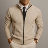 Men's Tailored Merino Wool Cotton Blend Cardigan