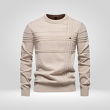 Men's Slim Fit Knitted Cotton Blend Sweater