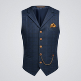 Men's Button-Front Layering Vest for Autumn