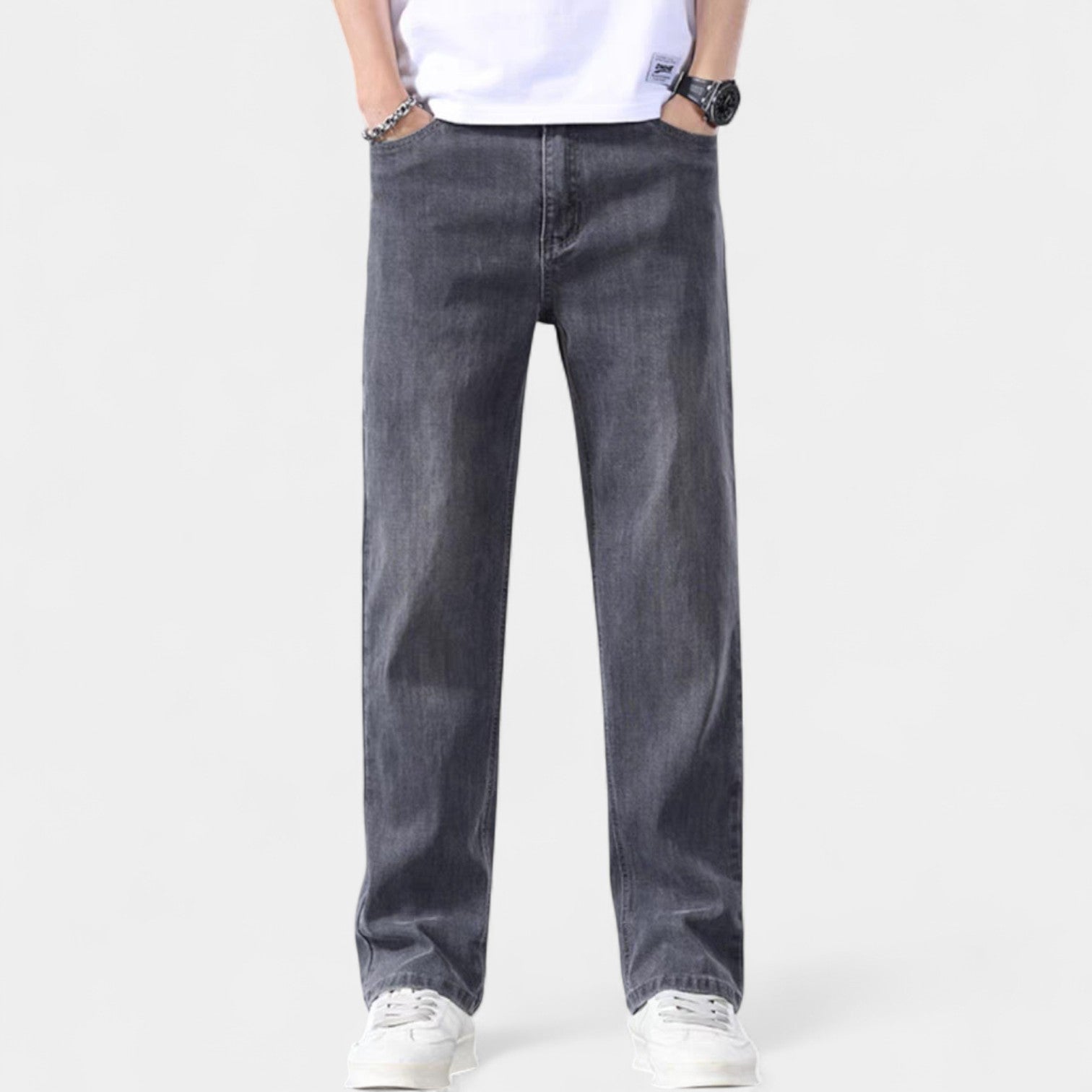 Essential Refined Casual Straight Leg Denim for Men