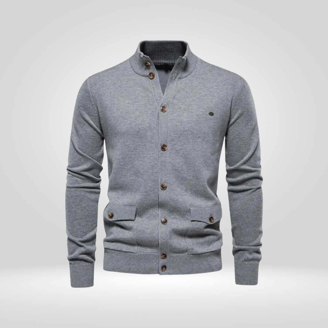 Men's Button Front Knit Cardigan Sweater