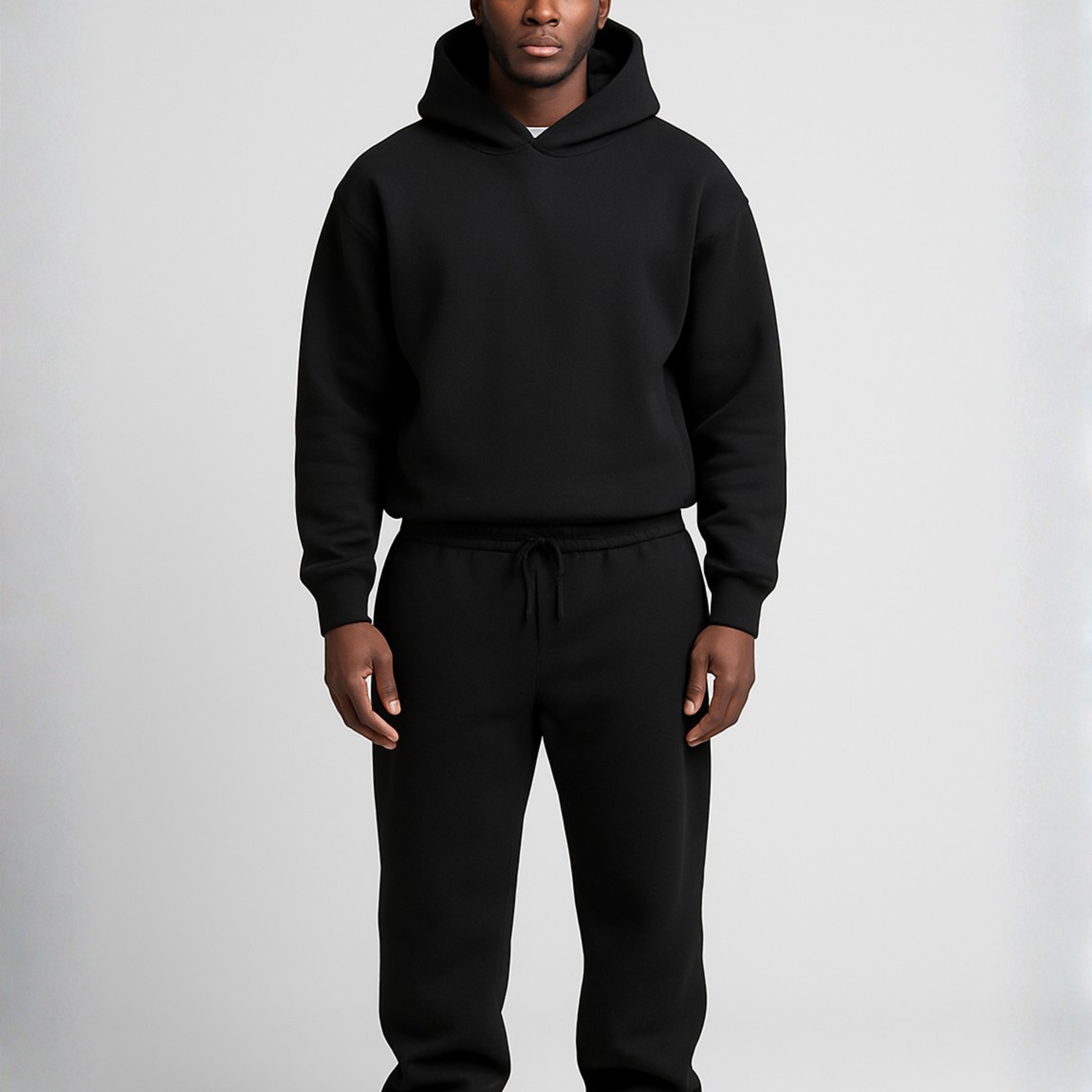 Men's Lightweight Black Oversized Hoodie