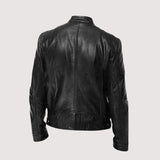 Men's Leather Zip-Up Jacket