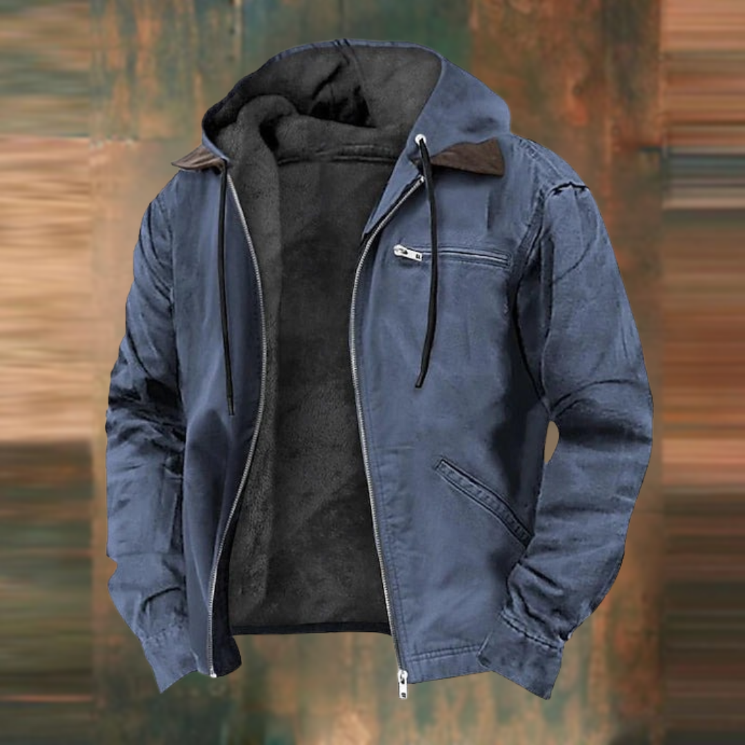 Men's Hooded Utility Zip Jacket