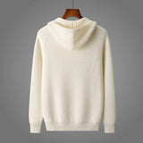 Men's Merino Wool Honeycomb Knit Hooded Sweater