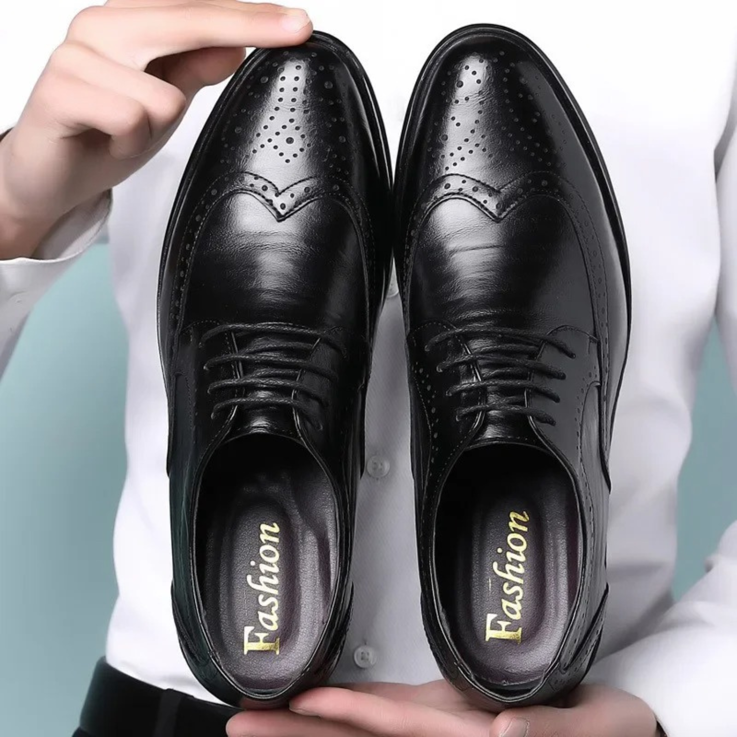 Men's Classic Brogue Oxford Shoes, Rubber Sole