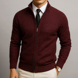 Men's Tailored Merino Wool Cotton Blend Cardigan