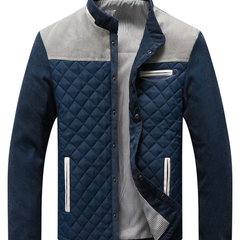 Men's Quilted Zip-Up Jacket