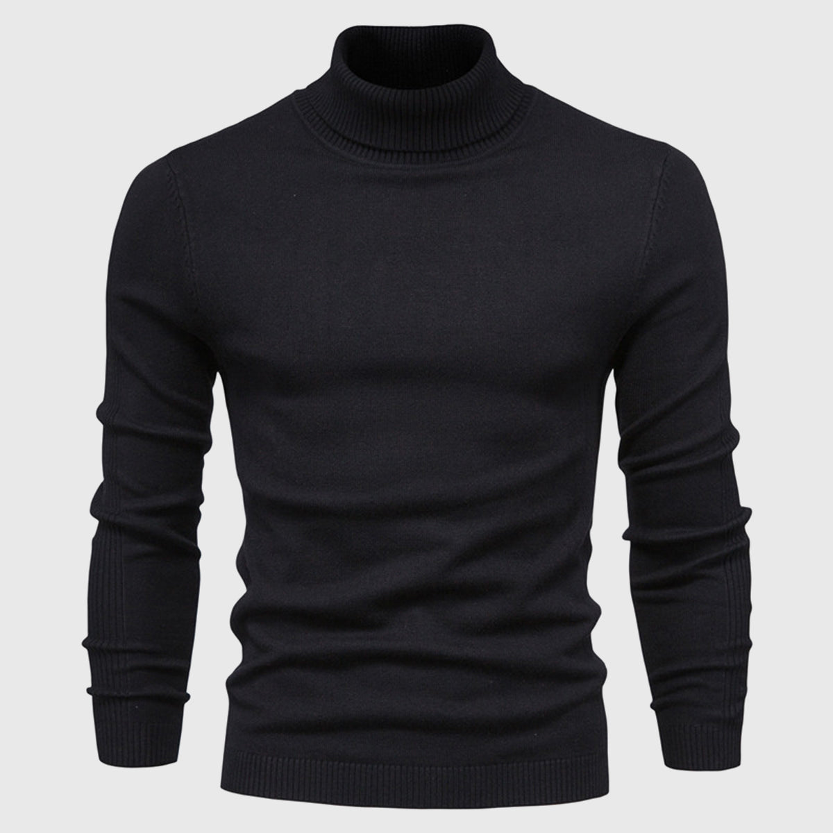 Men's Slim-Fit Roll Neck Long Sleeve Sweater