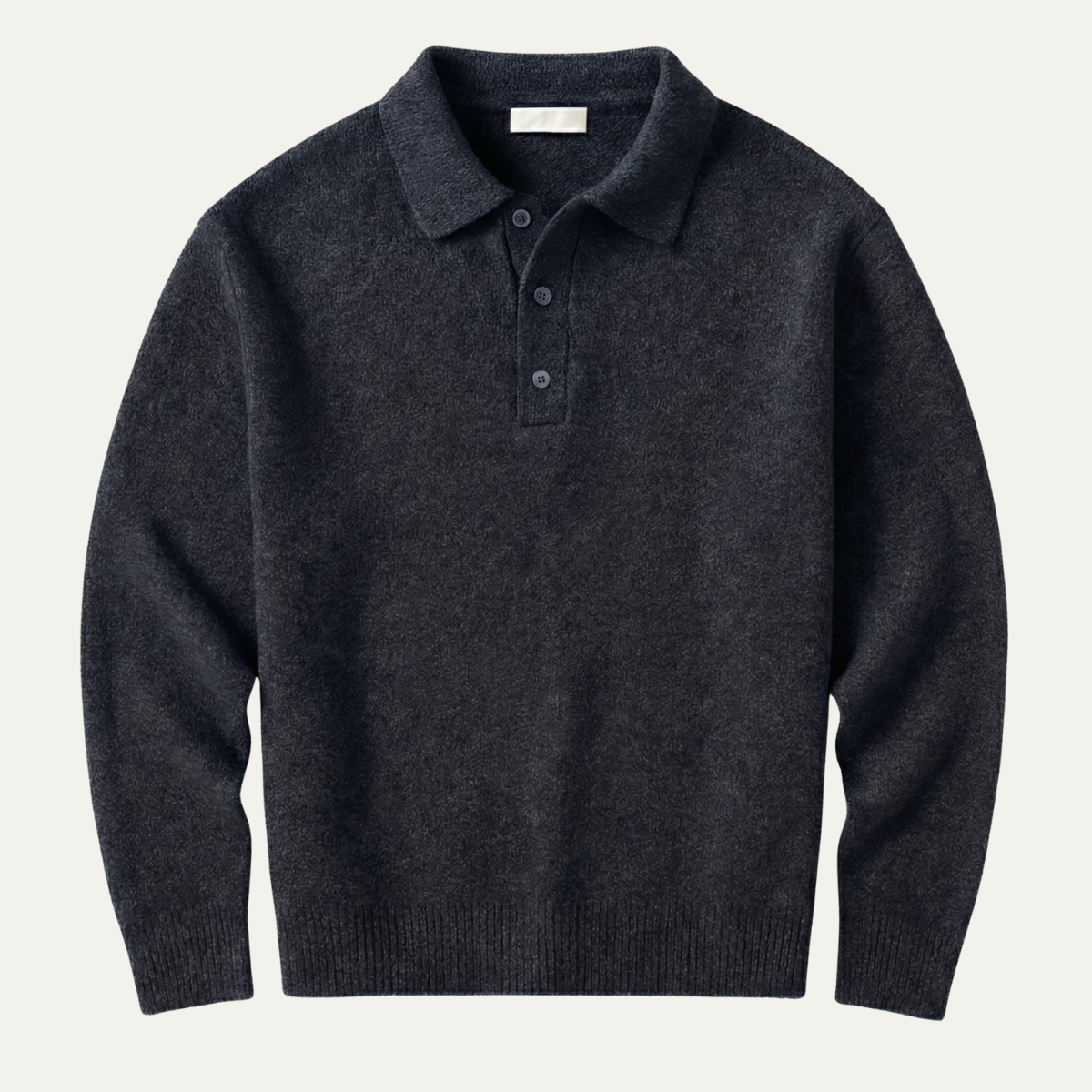 Men's Soft Knit Cashmere Blend Polo Sweater