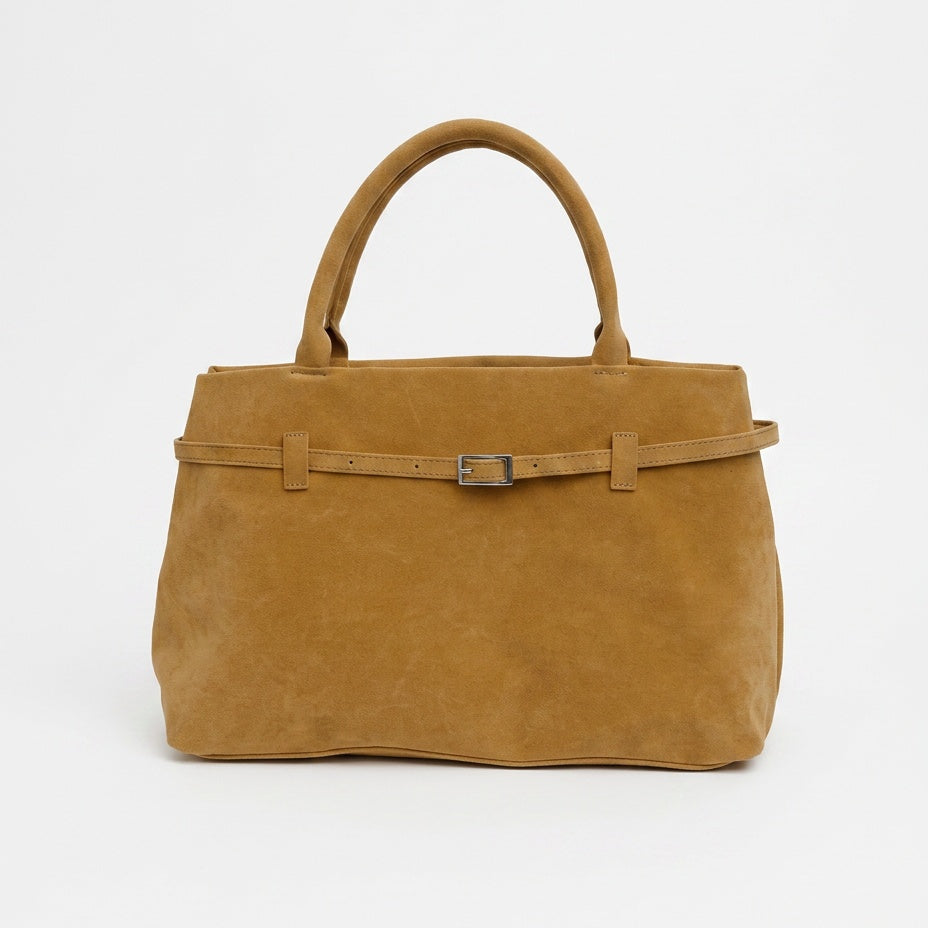 Women's Structured Faux Suede Shoulder Bag