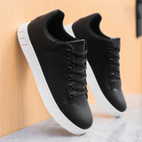 Men's Leather Lace Up Casual Sneakers
