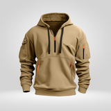 Men's Half-Zip Hoodie with Pockets, Regular Fit