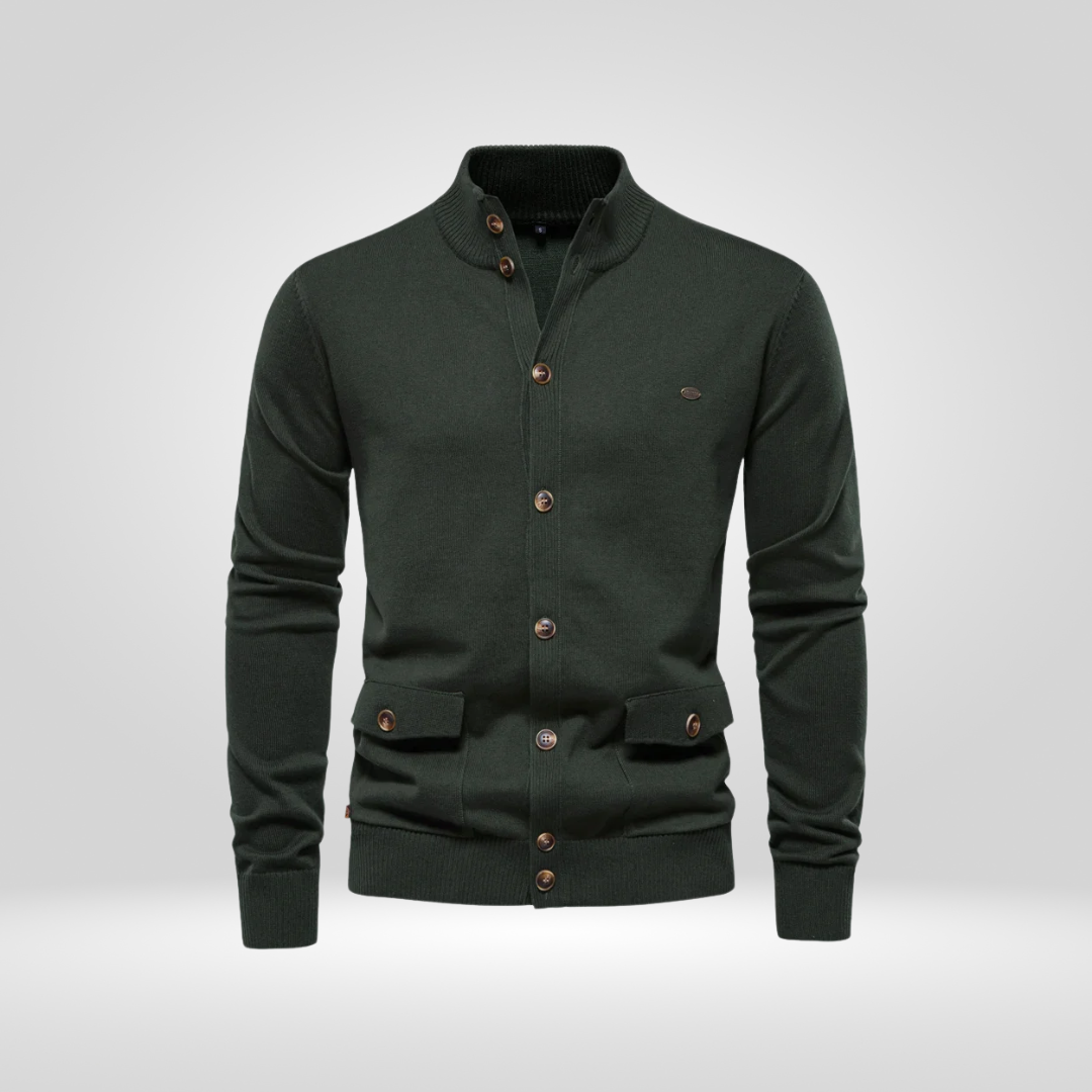 Men's Button Front Knit Cardigan Sweater