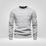 Men's Slim Fit Knitted Cotton Blend Sweater