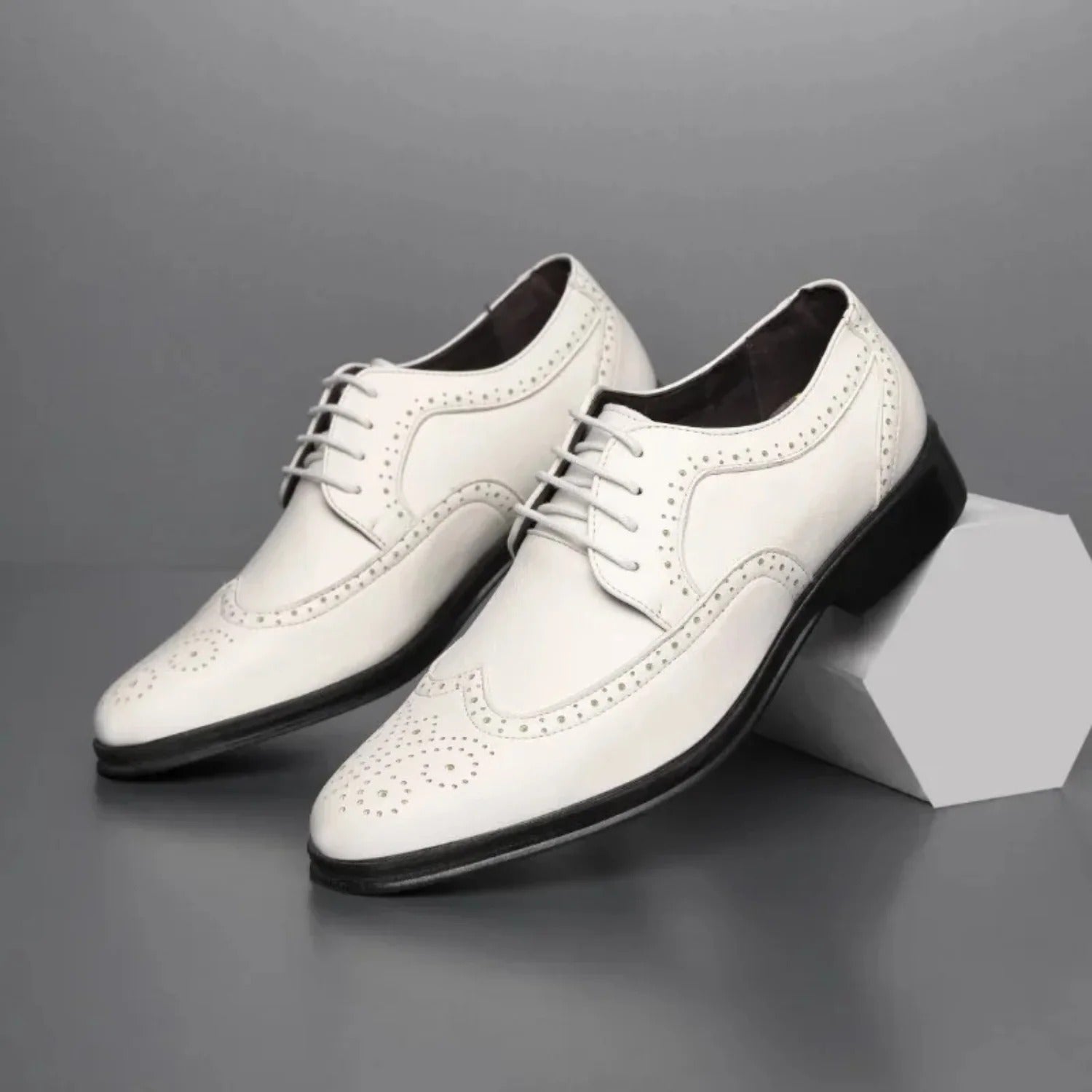 Men's Handmade Calfskin Leather Lace-Up Shoes