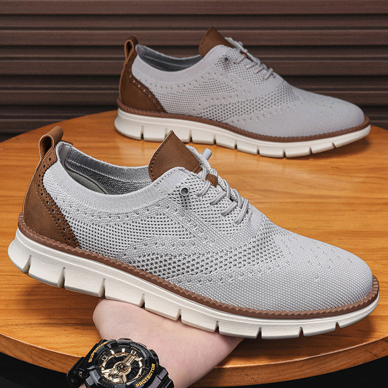 Men's Breathable Knit Slip-On Sneakers