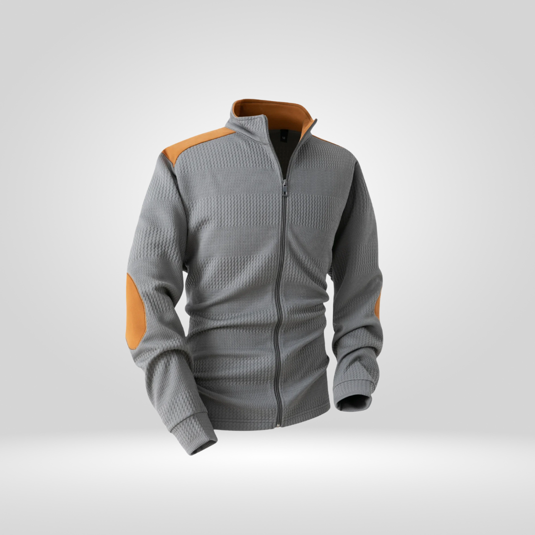 Men's Zip-Up Knit Cardigan Sweater