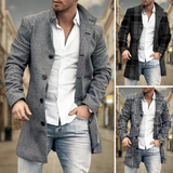 Men's Elegant Autumn/Winter Coat in Grey Tones