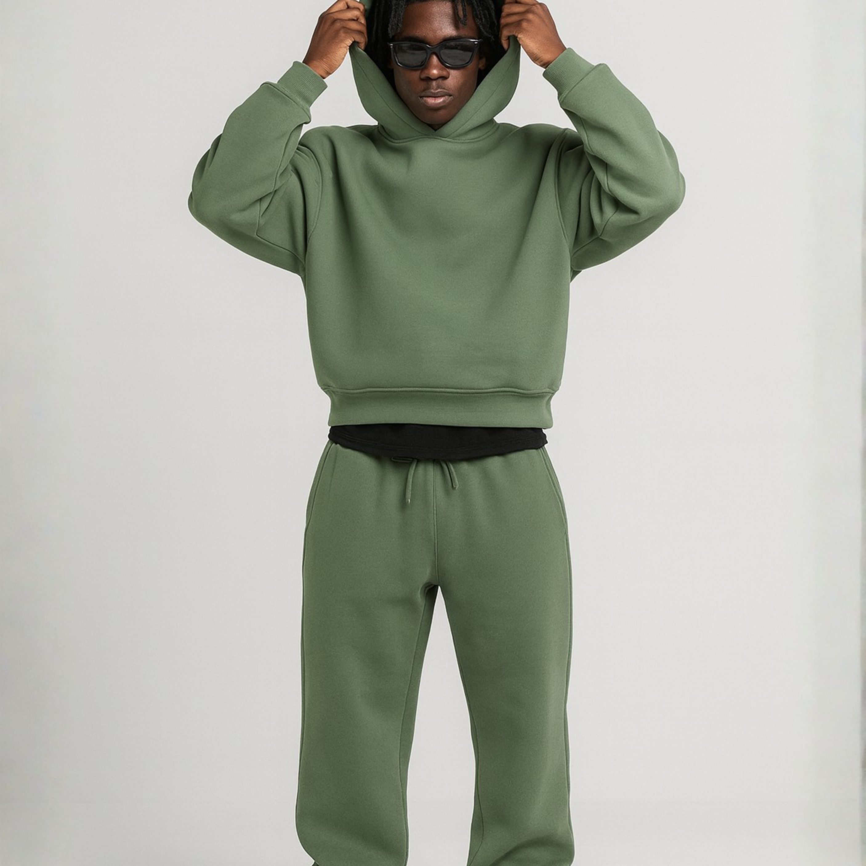 Men's Lightweight Black Oversized Hoodie