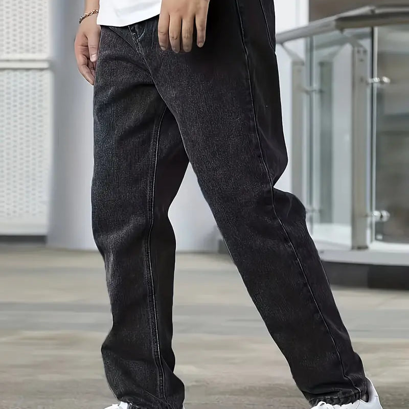 Men's Loose Fit Casual Denim Jeans