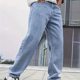 Men's Loose Fit Casual Denim Jeans