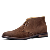 Men's Lace-Up Chukka Boots with Rubber Sole
