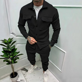 Men's Cotton Jacket and Trousers Two-Piece Set