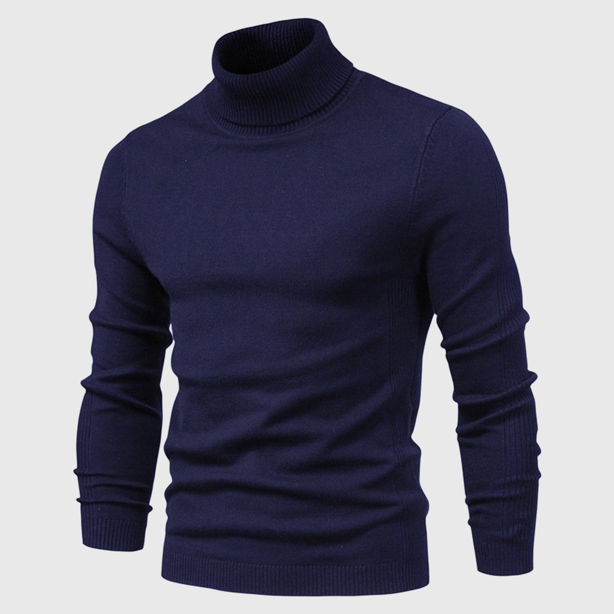 Men's Slim-Fit Roll Neck Long Sleeve Sweater